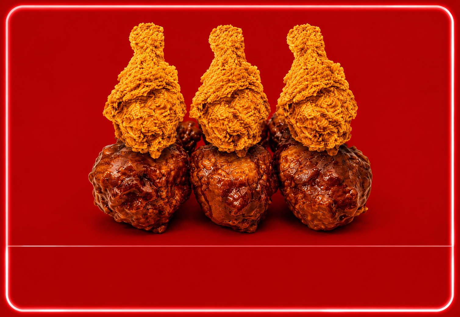 3 BBQ & 3 Spicy Wings